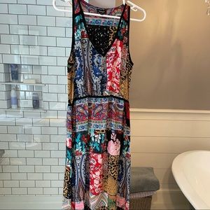 Tolani Anthropologie Boheme Dress 100% Silk
